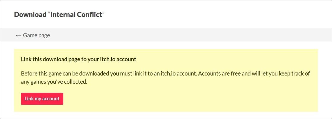 Click Download on itch.io.